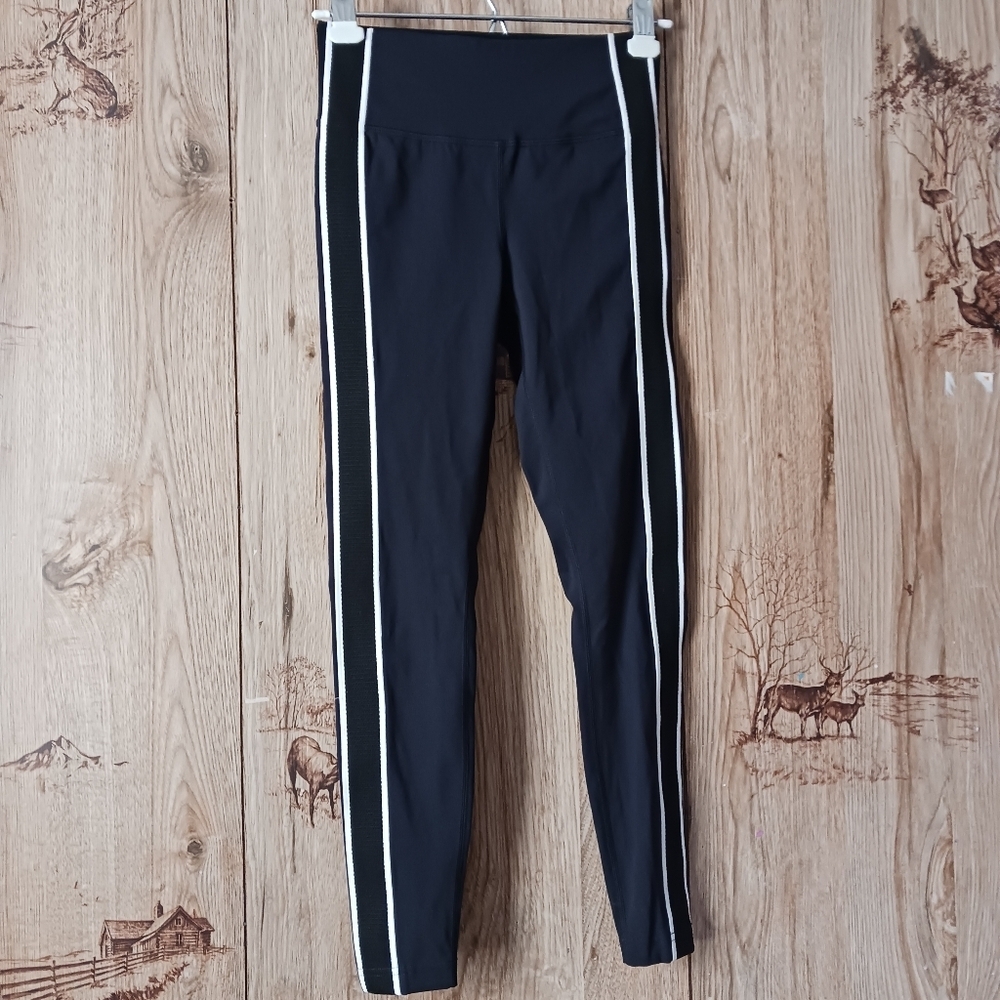 New Balance Black Sport Stripe Leggings Size Small